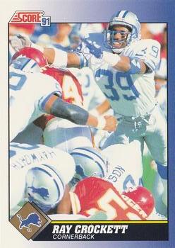 Ray Crockett Detroit Lions 1991 Score NFL Rookie Card #34
